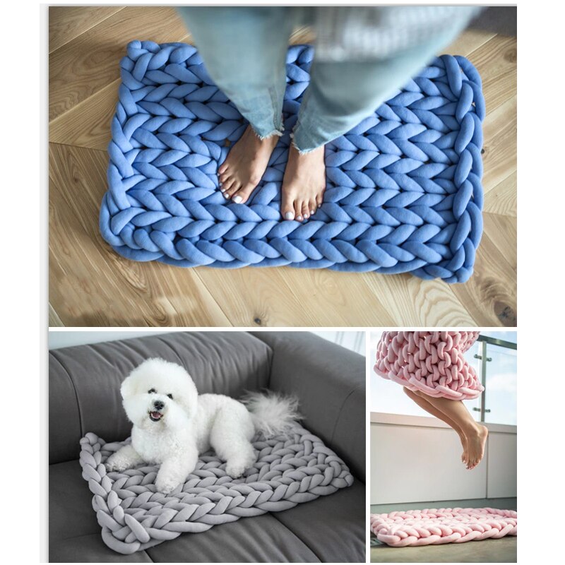 Super Grof Wol Gevulde Katoen Kern Garen Diy Hand-Gebreide Deken Materiaal Merino Wol Alternatieve Huisdier Vriendelijke 500G