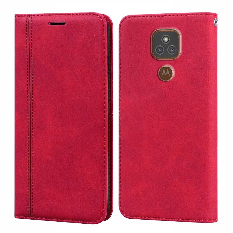 Funda de cuero con tapa magnética para móvil, Funda protectora para Motorola Moto E7 Plus, E7 Plus