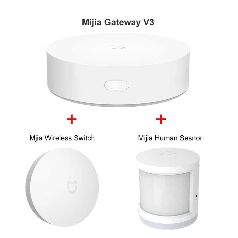 Xiaomi Smart Home Kit Mi Mijia Gateway V3 Zigbee Door Window Sensor Human Body Sensor Water Flood Leak Detect Work With Mi Home: Set E