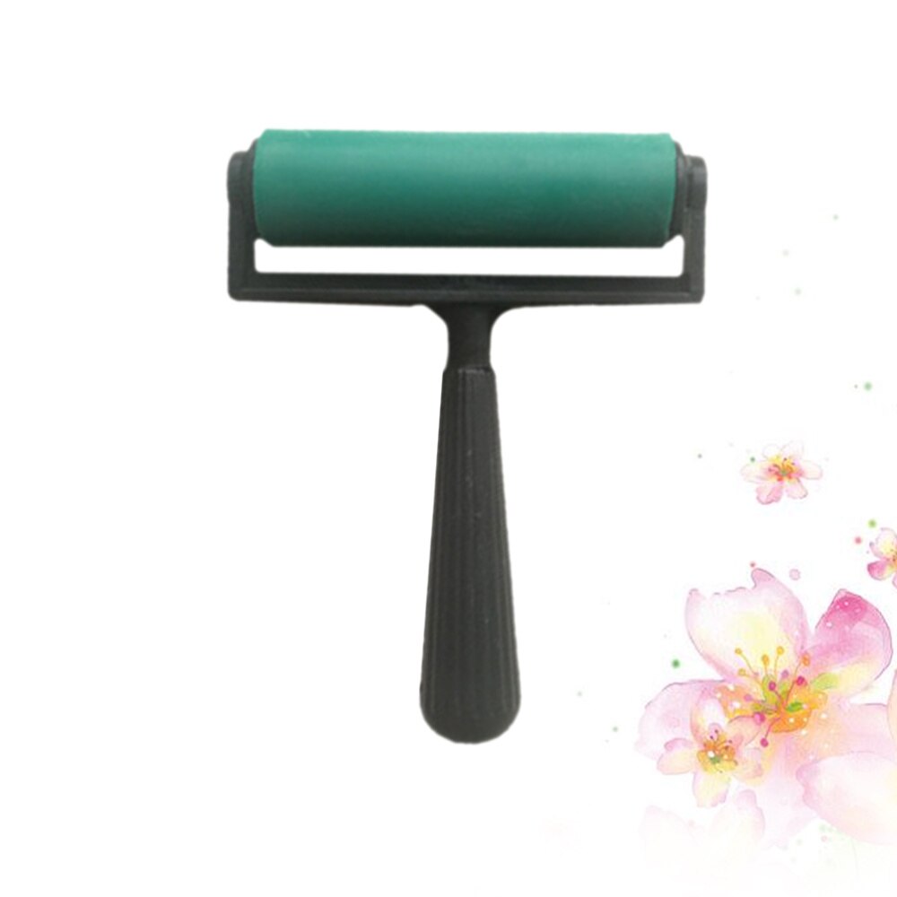 10cm Printmaking Rubber Roller Brayer Craft Projects Ink and Stamping Tools (Red): Green