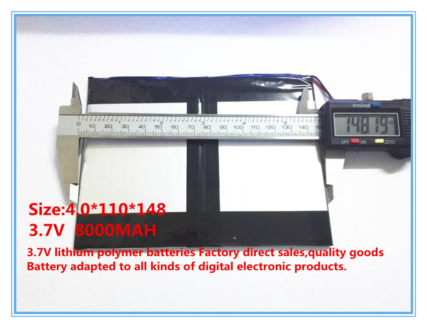 3,7 V,8000mAH,[40110148] PLIB (batería de iones de litio/iones de litio de polímero) para tablet pc,mid,power bank, para Sanei N10,Ampe A10
