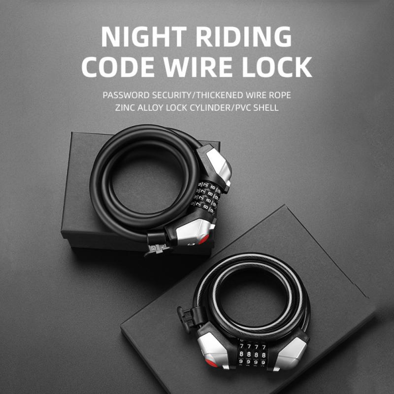 Bicycle Combined Cipher Lock Luminescence Anti-theft Lock 4-digit Password Lock Security Safety Lock Bike Cycle Accessories