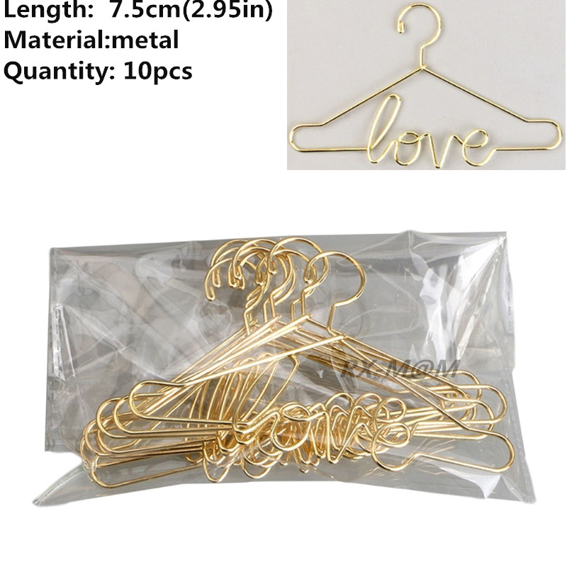 Pop Houten Kledingrek Kledingstuk Organizer Hangers Voor Poppen Handtas Kleding, Pop Metalen Hangers, kinderen Volwassen Speelgoed: 10pcs -7.5cm-Metal-C