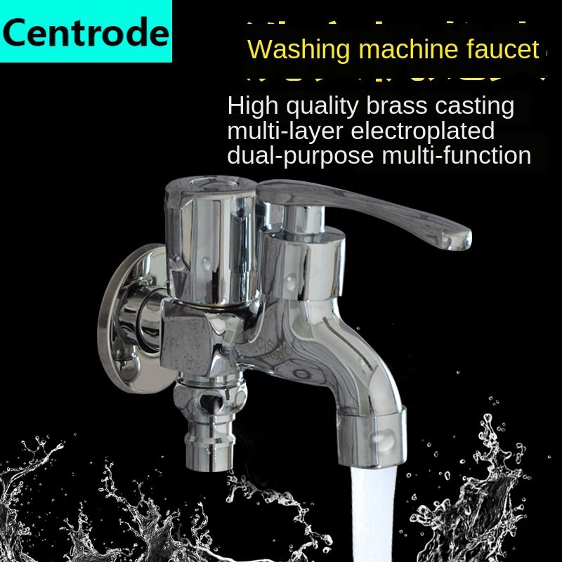 Water-tap Dual-use washing machine faucet mop pool one in and two out multifunctional single cold water nozzle