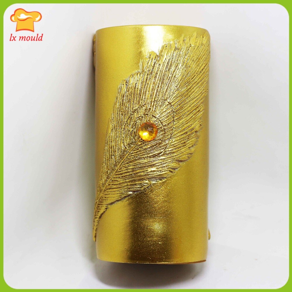 Lättnad fjäderljus silikonform tredimensionell cylindrisk ljusform handtvålform