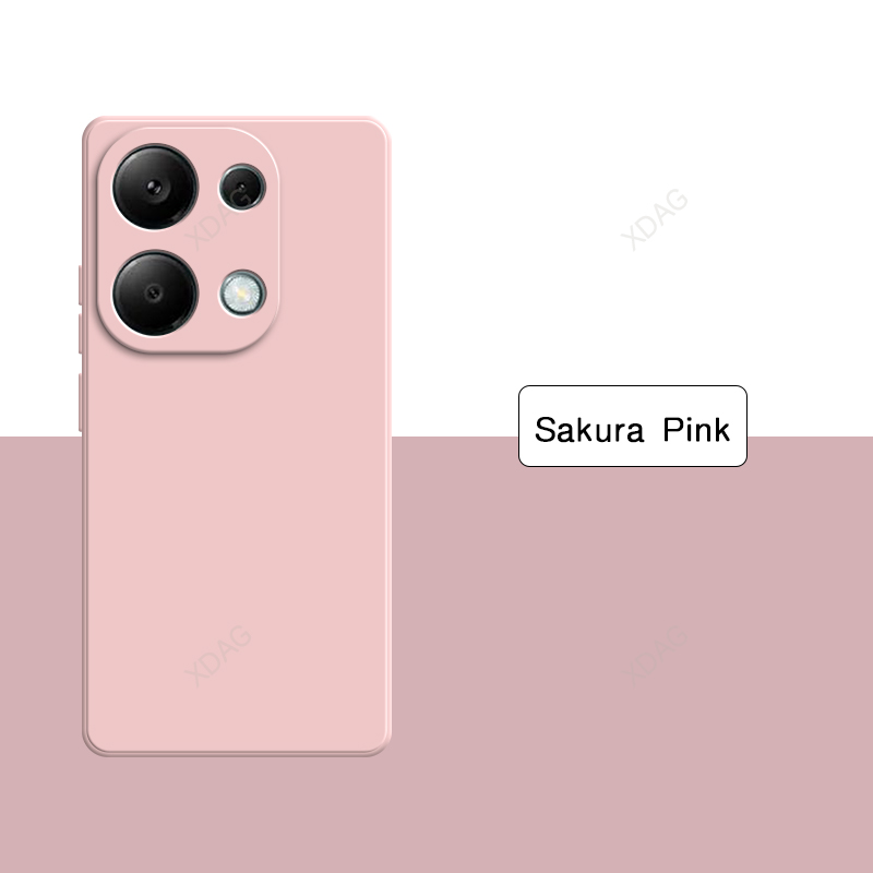 Capa de telefone de silicone líquido para xiaomi redmi note13 note 13 pro 13pro 4g 6.67 "alta qualidade macio original quadrado capa traseira escudo: MULTI