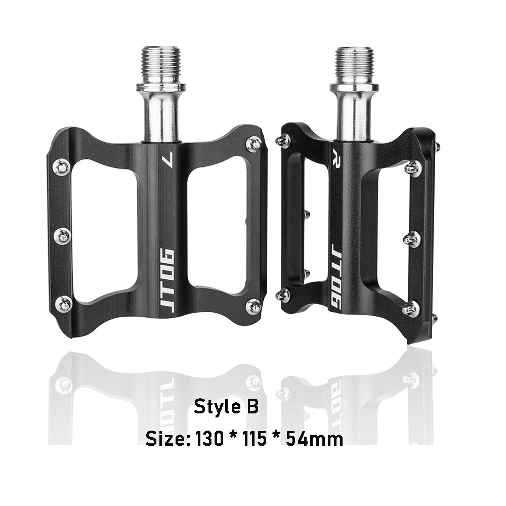 GUB-pédale de vélo pliable de VTT, ultraléger, en alliage d'aluminium, filetage de 9/16 pouces: Style B Black