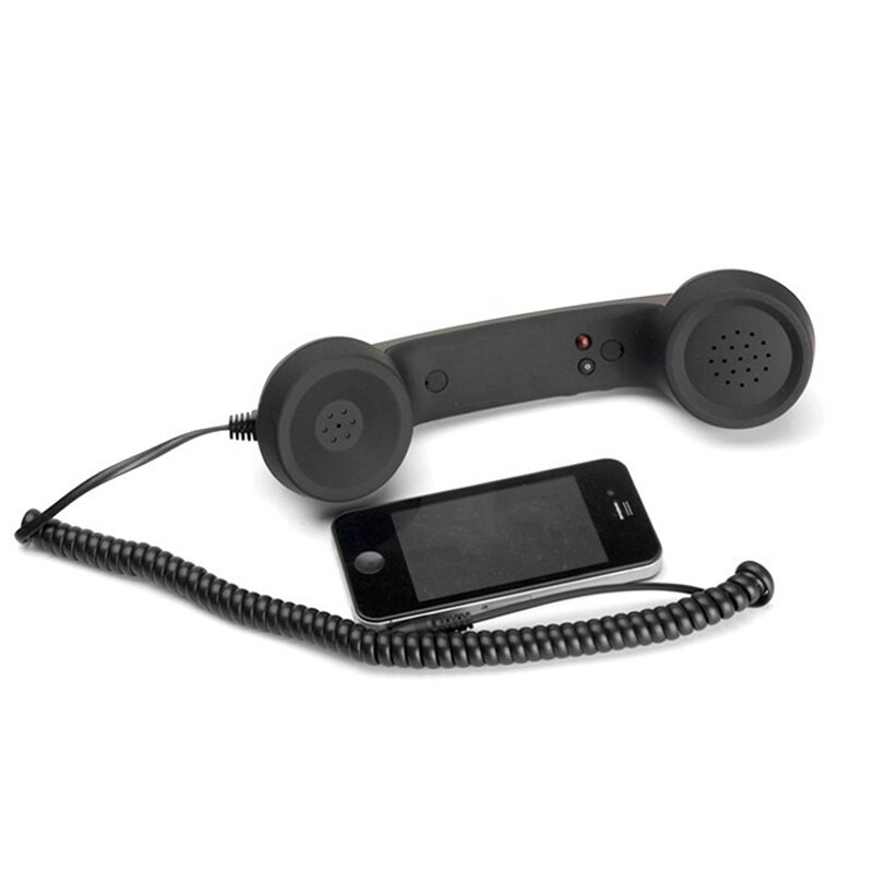 Telefoon telefoon handset specifiek op de mobiele telefoon anti-straling mobiele telefoon Hoofdtelefoon Mic Speaker Telefoontje Ontvanger: Black