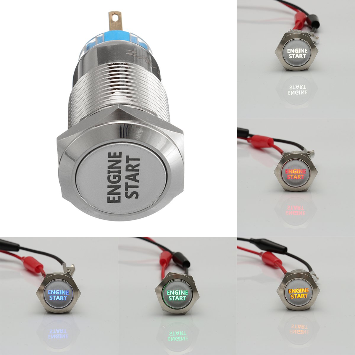 DC12V Racing Auto ontsteking schakelaar paneel schommels motor start drukknop schakelaar (rood