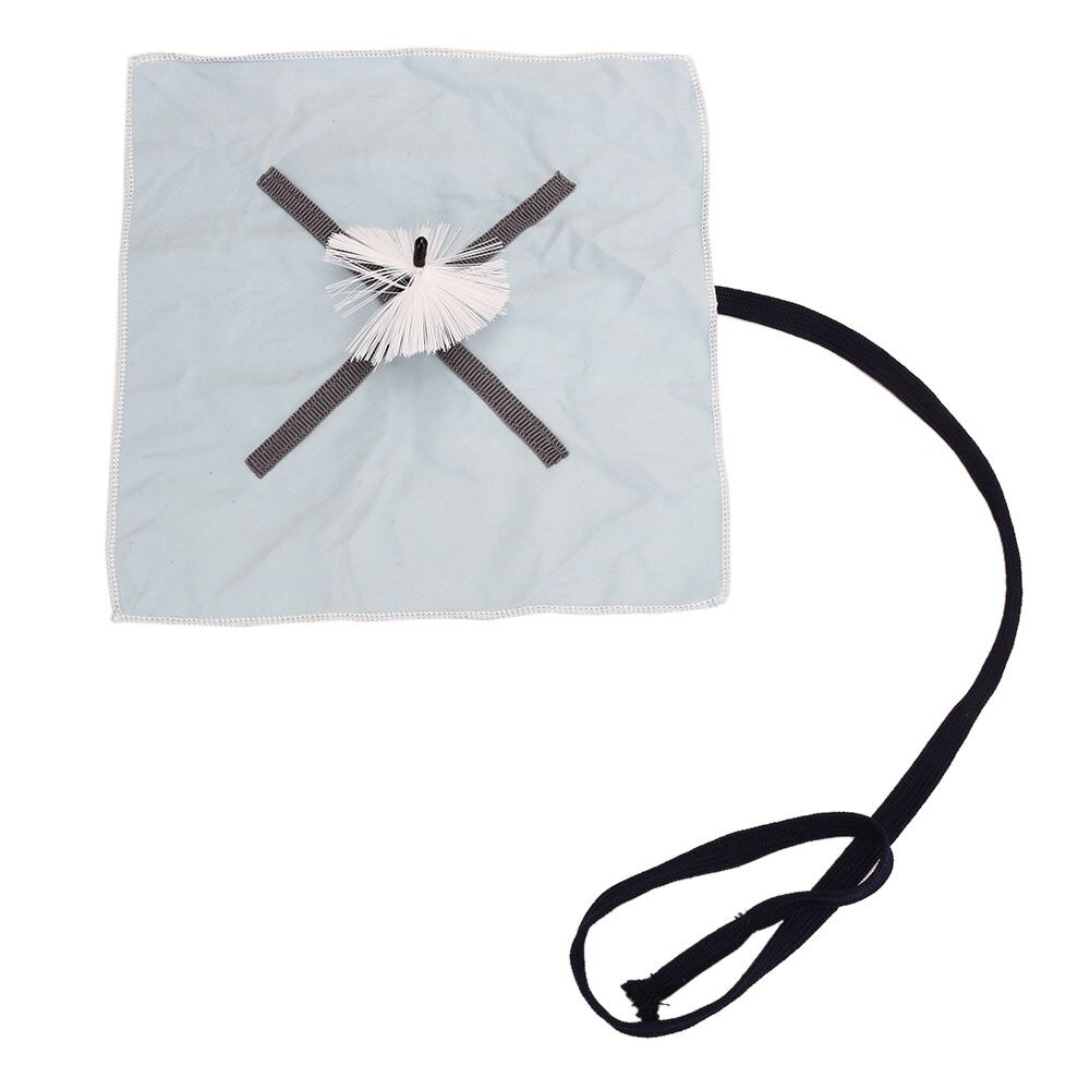 Sax Saxophone Cleaning Cloth Tools with Brush Weighted Cord Woodwind Saxophone Instruments Cleanable Cloth