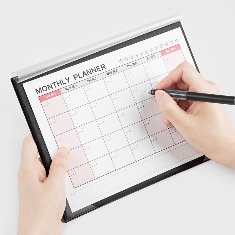 Fizz ugeplan desktop effektivitetsplan pu månedlig planlægning daglig læring tidsstyring notesblok multifunktionsplanbog: Default Title
