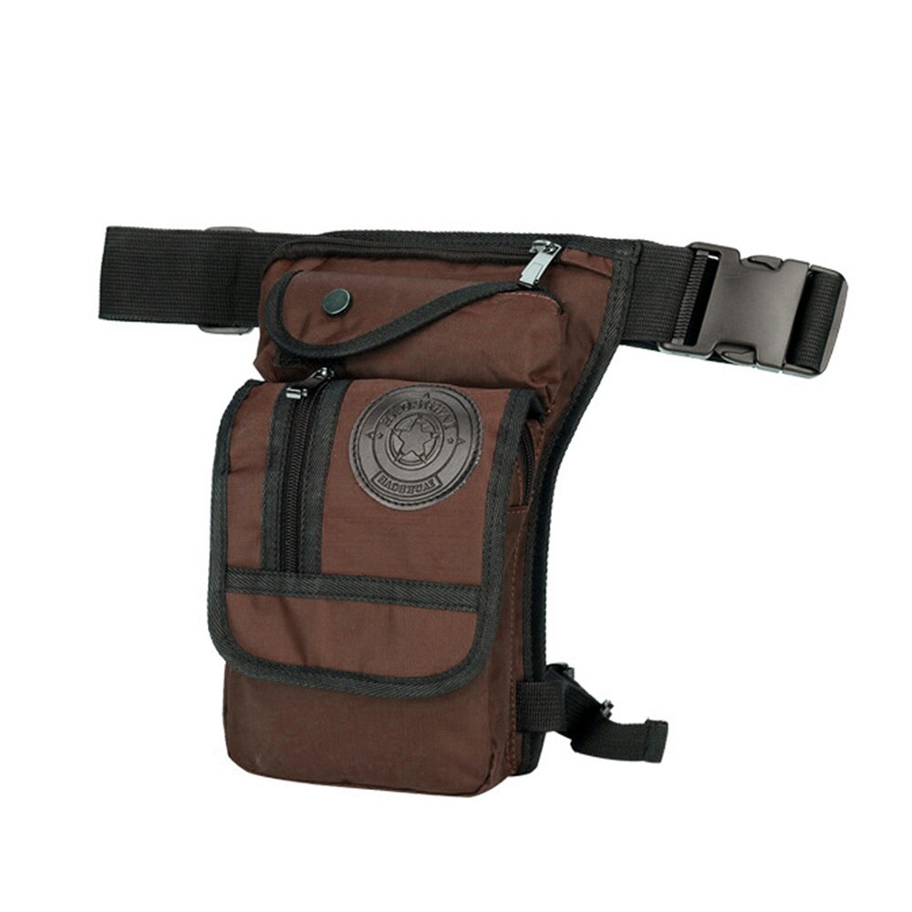 Waterdichte nylon beentas voor heren, heuptas, dijriem, motortas, schoudertas: Grijs