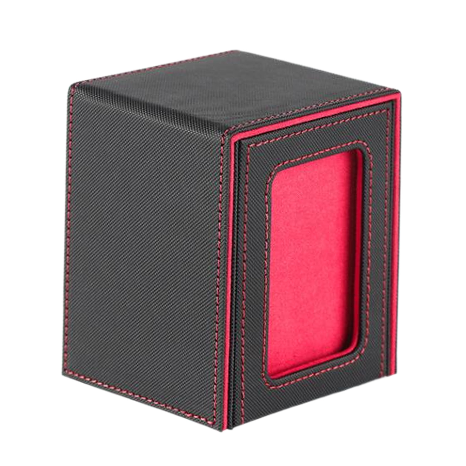 Card Deck Box Card Organizer with Display Window Holds 100+ Cards Card Deck Case for Collectible Card Sports Cards Game Card: WHITE