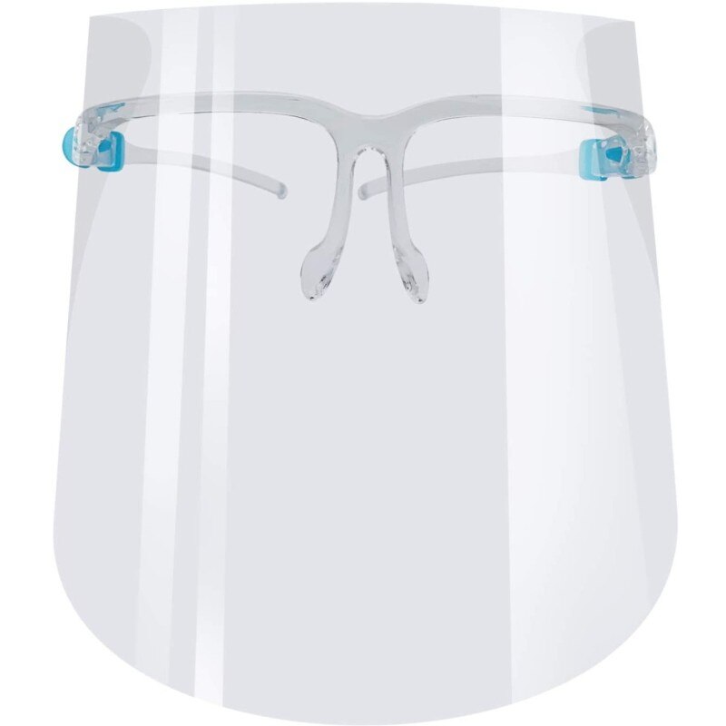 Máscara de plástico transparente con visera protectora para adultos y niños, máscara que cubre la cara, transparente, 10 Uds.: transparent