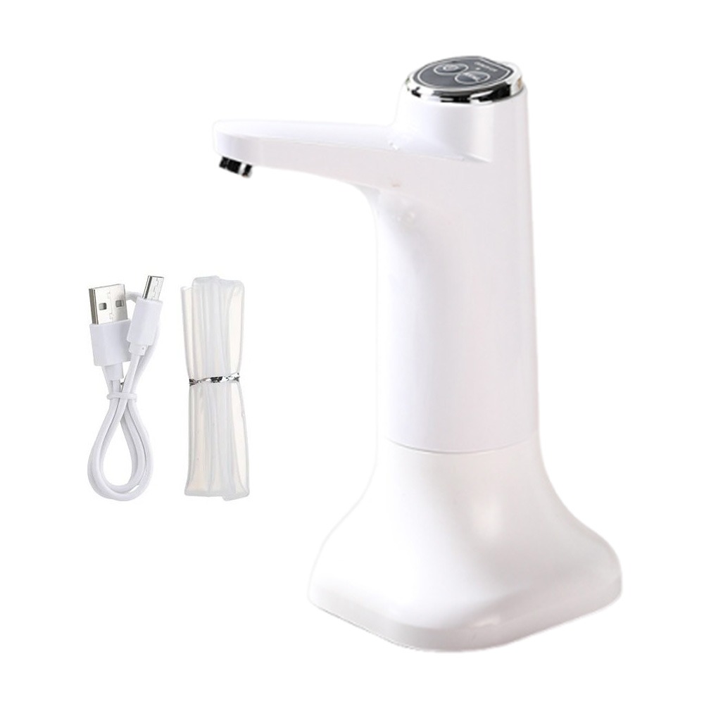Probador de agua eléctrico de poco ruido, Control de botón, bombeo más rápido, dispensador de agua automático, portátil, recargable por USB: Grey