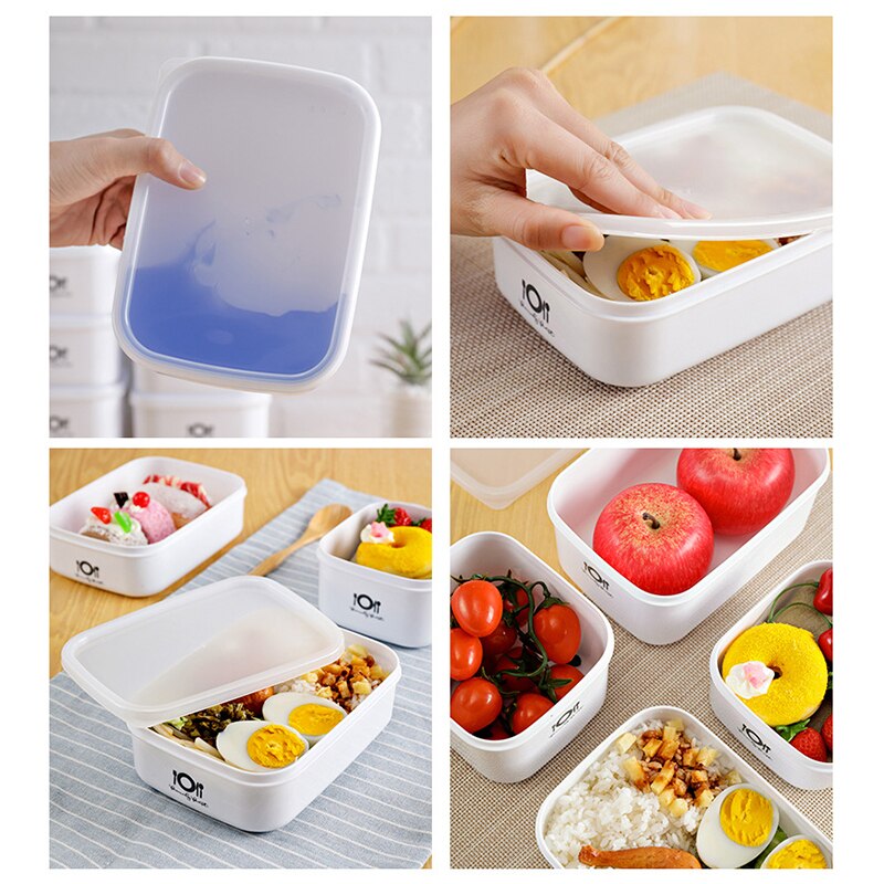 Plastic Sealed Fresh Box Refrigerator Food Fresh Bowl Microwave Heating Lunch Box Portable Bento Boxes Food Organizer Container