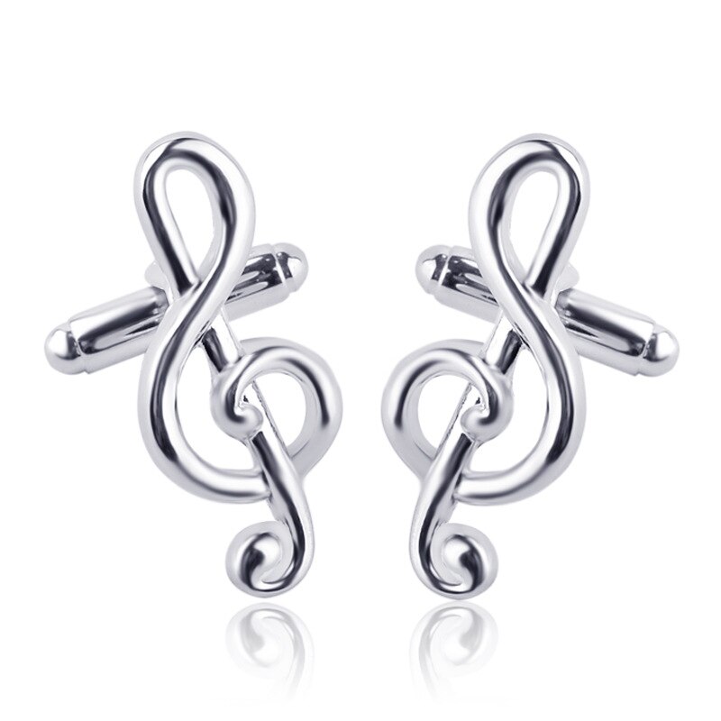 Trendy Musik Hinweis Krawatte Clips Manschettenknöpfe für Herren Schmuck Französisch Hemd Musical Manschettenknopf Business Hochzeit Taste: cufflinks