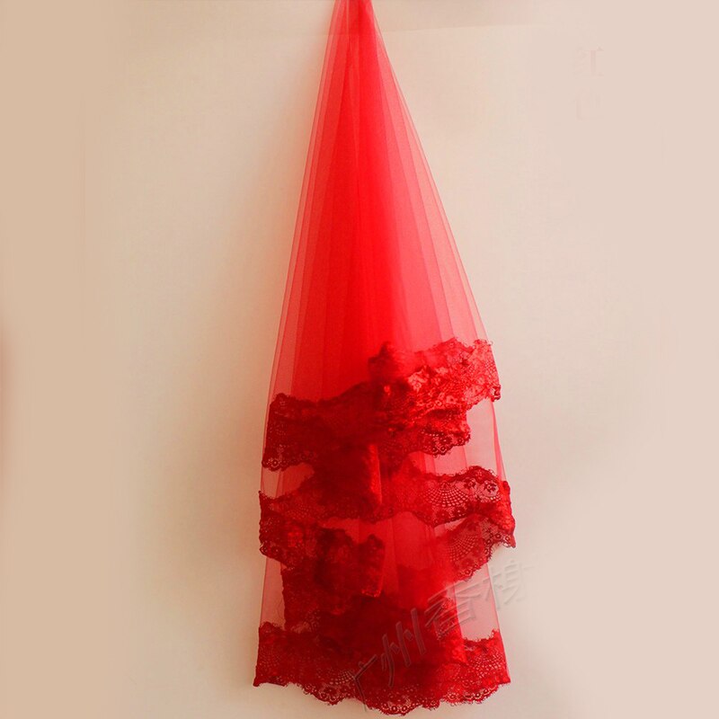 Dentelle Appliques voile De mariage ivoire noir rouge bordeaux 1.5/2/3 mètres voiles De mariée une couche voile accessoires De mariage Velos De Nov