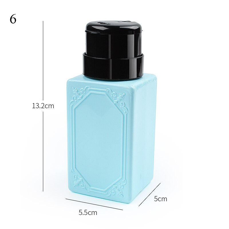 1PC 200ml Empty Pump Cleaner Bottle Dispenser Alcohol Press Lotion Nail Polish Remover Make Up Refillable Container Tools: 6