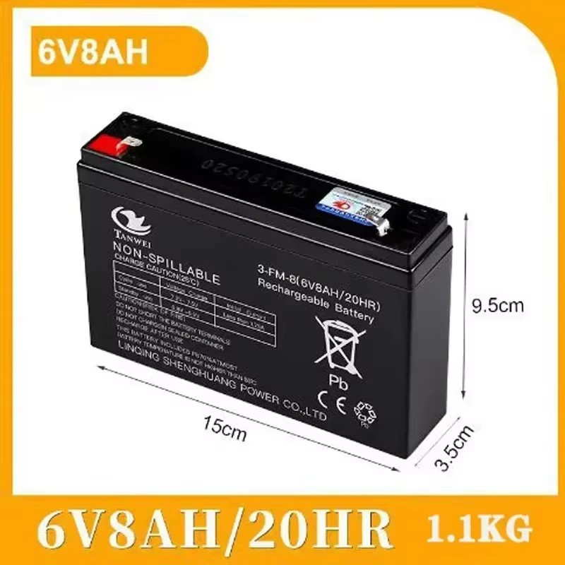 Replacement Batteries for Children's Electric Vehicles - 6V & 12V Options (5Ah, 7Ah, 8Ah, 10Ah, 12Ah): Orange