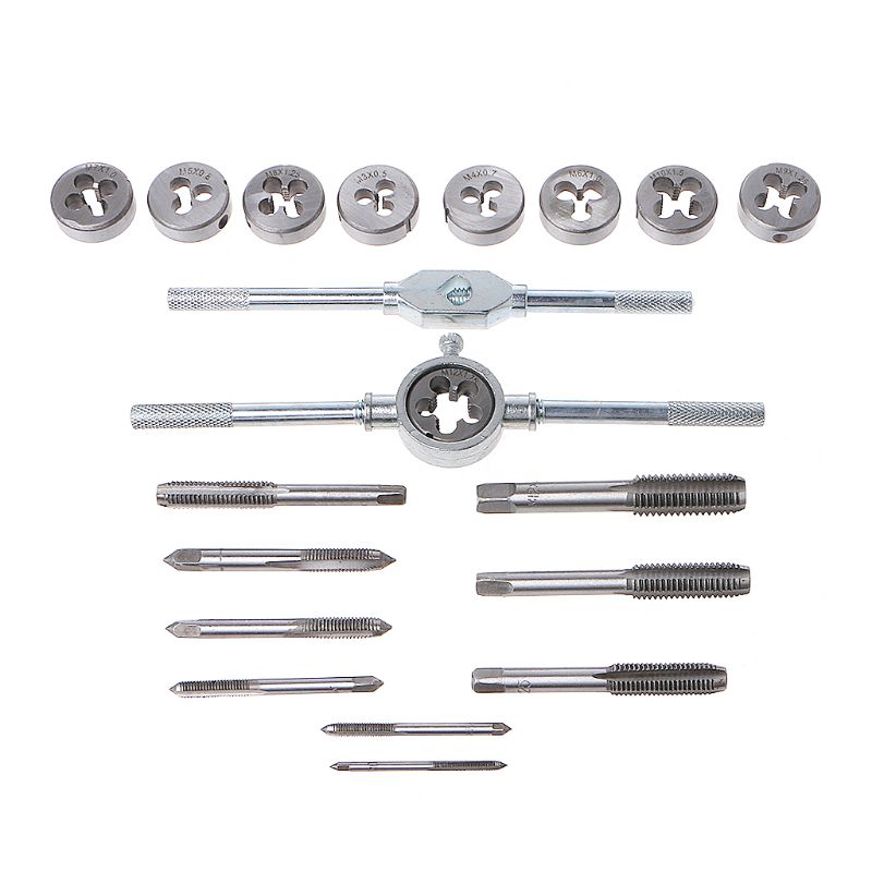 20 Pcs Tap Die Set Metric Hand Threading Tool Tungsten Carbide Screw Thread