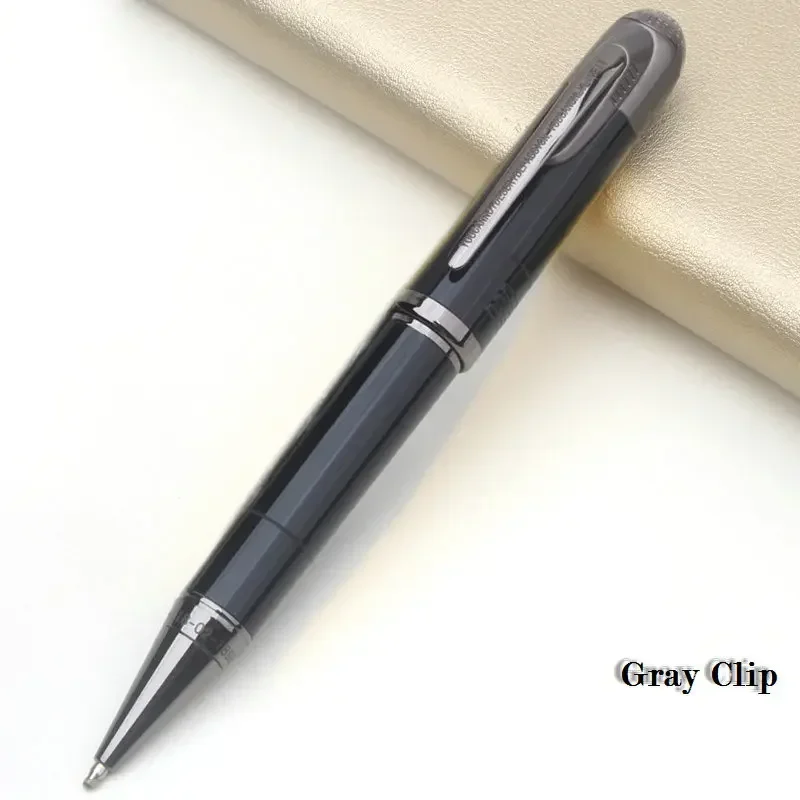 Classique Signature Ferr-ari Gray/Silver Clip Red Piston Rollerball Ballpoint Ink Fountain Pen Office Writing for: Burgundy / Brown