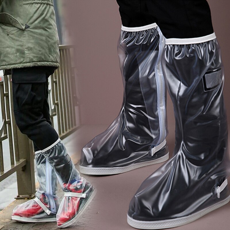 Botas de lluvia reutilizables para motocicleta y bicicleta, cubierta zapatos a prueba de agua, plegables, 2 uds.
