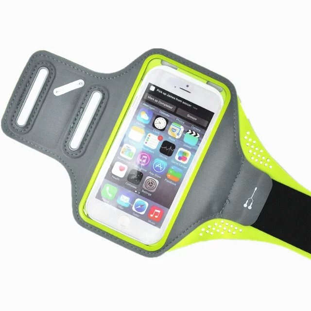 6" Running Sports Armband For iphone 7 8 6 6s Plus X XR XS MAX XiaoMi 9 SE A2 A1 Samsung S8 S9 Note 8 S10E S10 Cover Nylon Pouch: Green 2