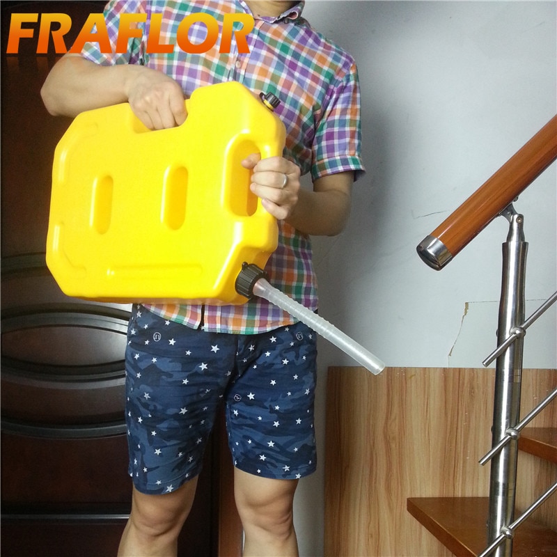 Yellow 10L Fuel Tank Cans Spare Plastic Petrol Tanks Mount Motorcycle Car Jerrycan Gas Can Gasoline Oil Container Fuel-jugs