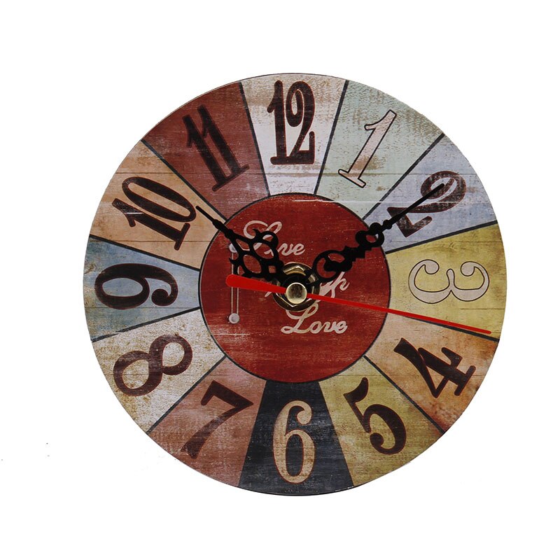 12cm europæisk retro digital ur moderne vintage rustik shabby chic kontorcafé dekoration: Blå