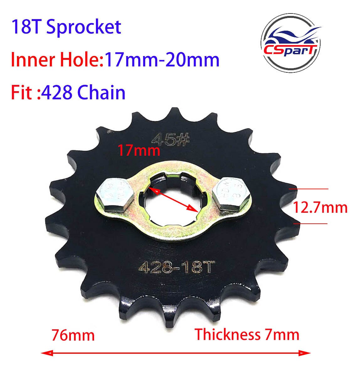 thumbnail image 2 of Pro-Tek 525 Pitch Front Sprocket For Yamaha Tenere 700 (2019-2024) – Choose 14T, 15T, 16T, 17T – Stainless Steel 2 of 5