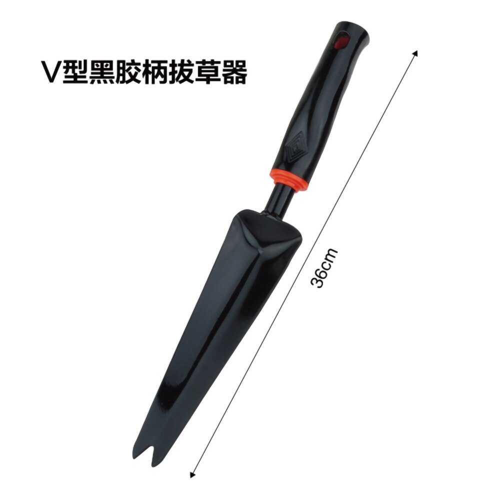1Pcs Garden Tools Black Plastic Handle Spray Plastic Two-end Hoe Dual-use Hoe Five-tooth Rake Shovel Outdoor Hoe Flower Shovel: Chocolate