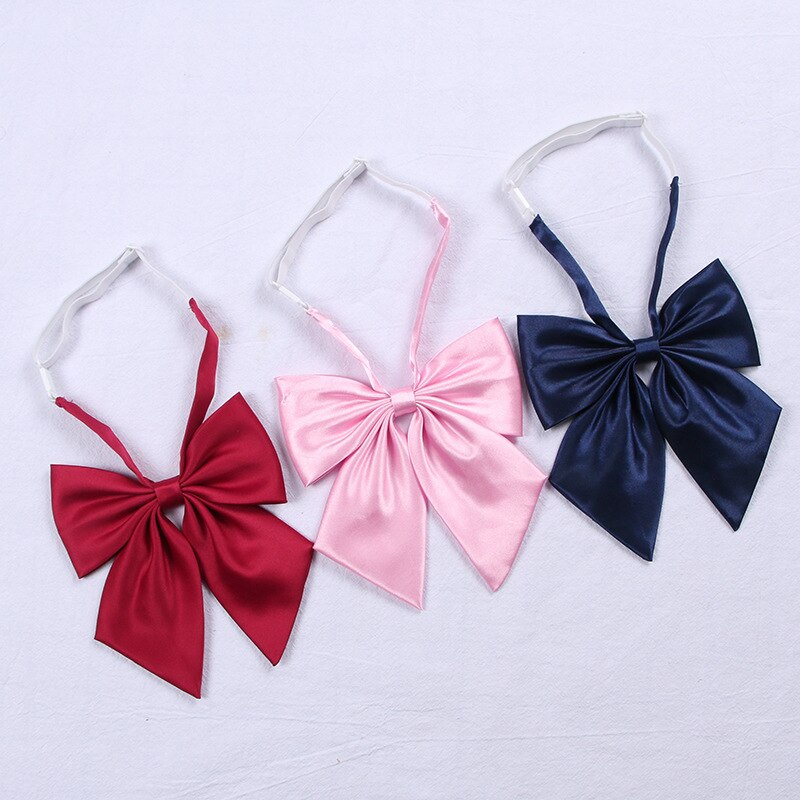 Escuela Japonesa JK-pajarita de uniforme escolar para niñas, uniforme de traje de marinero, accesorios de flores, corbata, cuello, seda