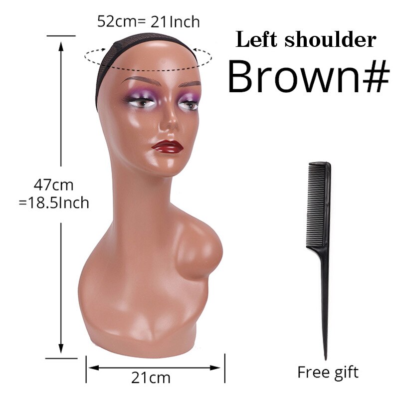 Perücke Kopf machen-hoch Modell Schmuck Anzeige Puppe Perücke Gläser Kappe Anzeige Halfter Stehen Mannequin Kopf Stehenden Mannequin Kopf: Silber