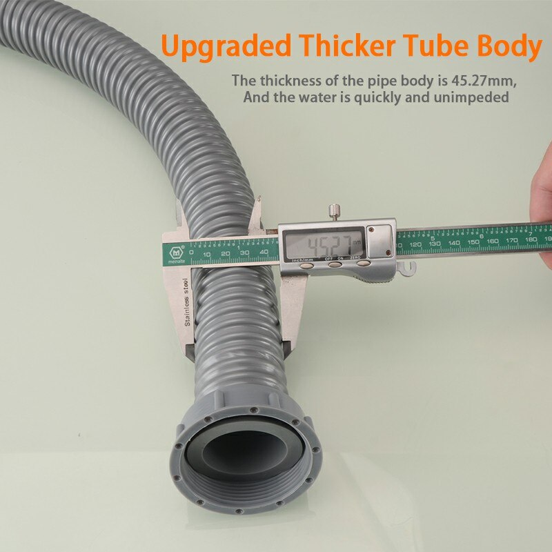 Drainage Pipe For Vegetable Basin, Single Head,Flexible And Extendable Hose Kitchen, Bathroom, Sink Fitting , Drain , Anti-Odor