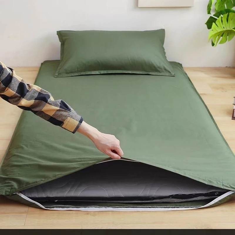 Wasart 360 ° Volledig Omsloten Met Ritssluiting Matrasbeschermer Couple/Student Enkele Dubbel Laken Bescherming Pad King Size: Volledige / WHITE
