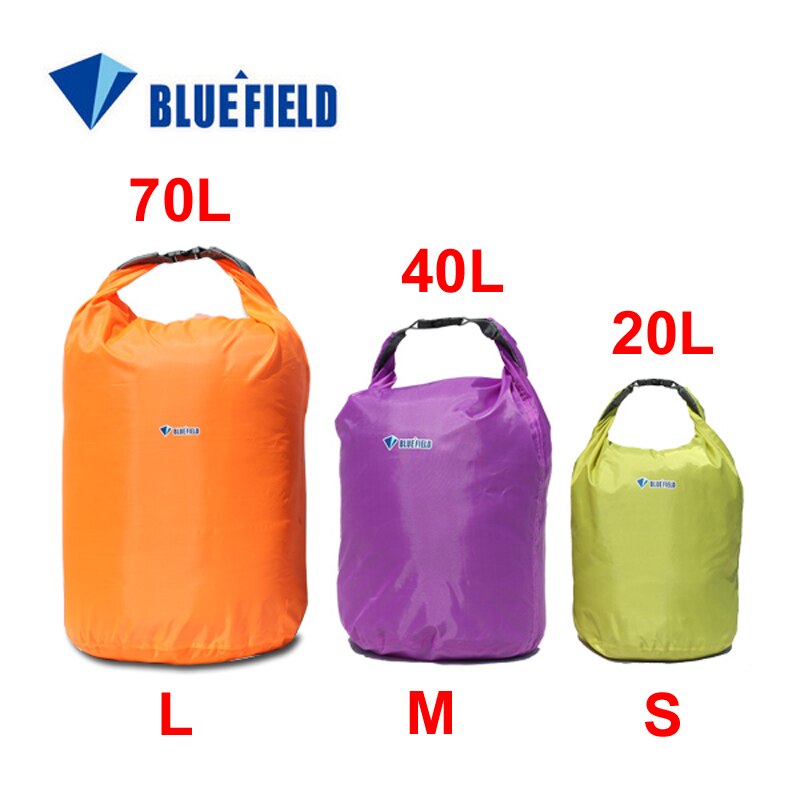 3 stks/partij Bluefield Outdoor Sport 20L 40L 70L Waterdichte Dry Bag voor Kano Kayak Rafting Camping