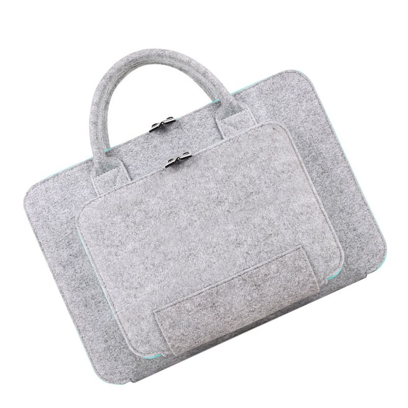 Laptop Bag 17.3" Wool Felt Laptop Bag Handbag 11 13 14 15.6" for MacBook Pro 16.1 for Lenovo Dell HP Asus Computer Bag Men Women