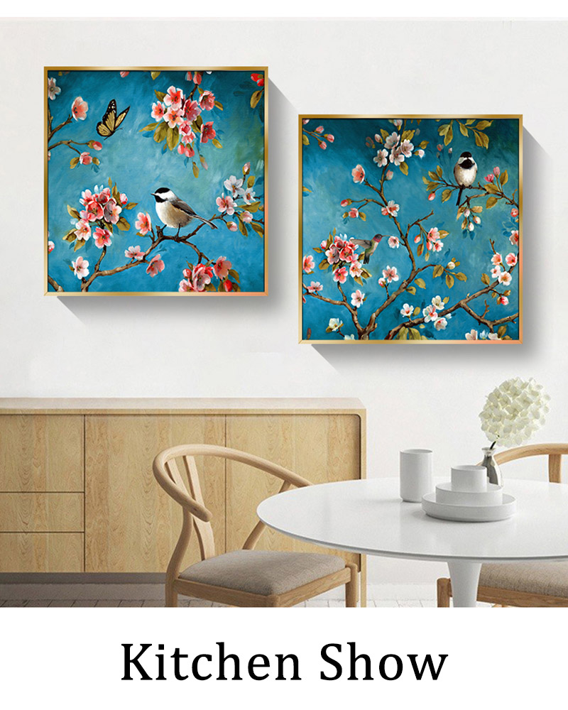 Chinese Stijl Poster Wall Art Canvas Schilderen & Kalligrafie Vogels Bloemen Posters En Prints Muur Foto Voor Woonkamer Decor