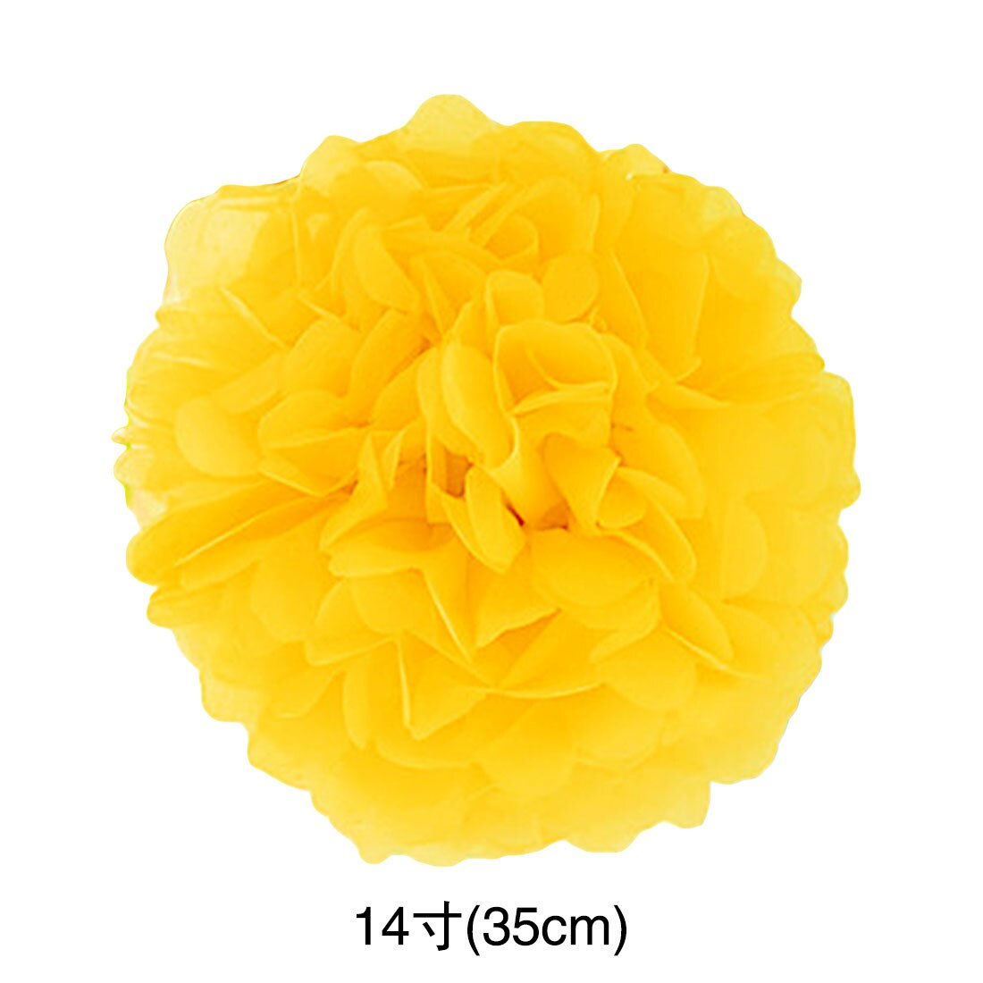 5pcs Pompon Tissue Paper Pom Poms Flower Balls for Wedding Room Party Supplies Decoration Home Garden DIY Craft Paper Flower: 35cm Yellow
