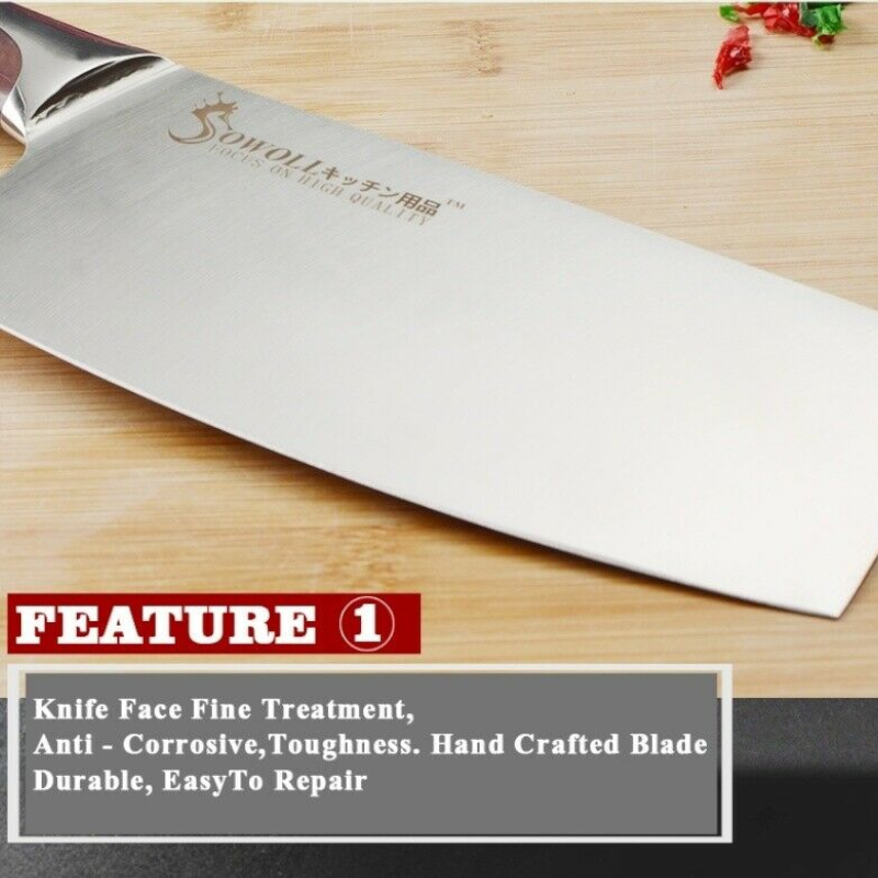 3Pcs/Set Chinese Chef Knife Set Stainless Steel Utility Kitchen Knife Meat Fish Vegetables Slicing Sharp Kitchen Knives Set