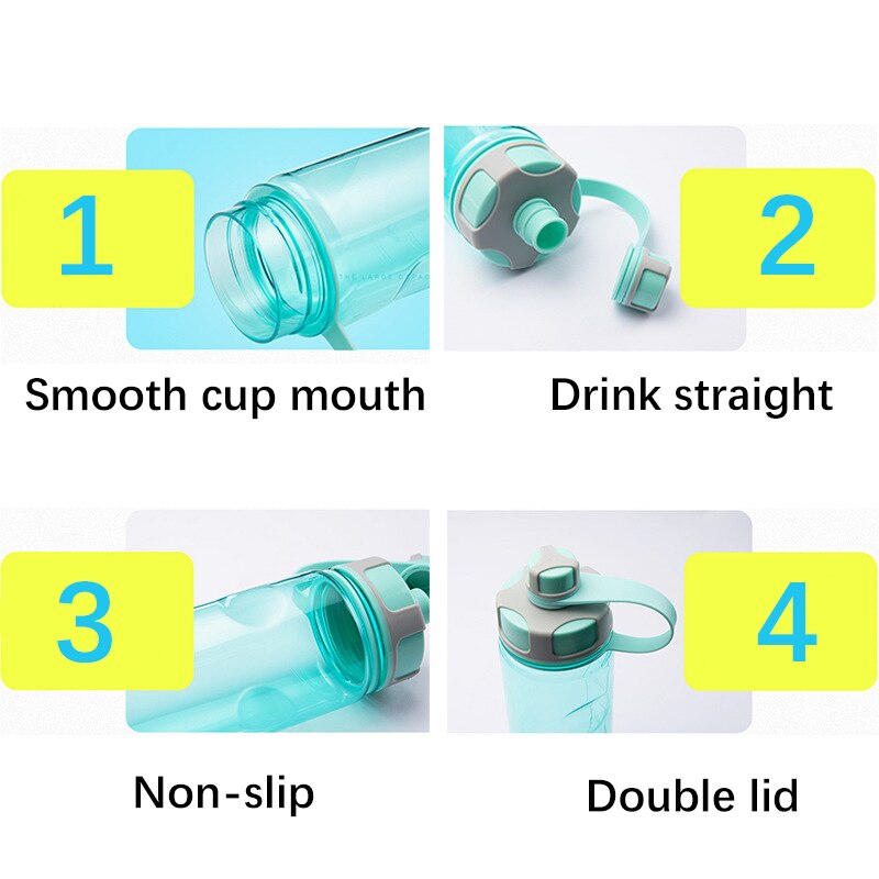 1000ml/2000ml Cycling Bike Water Bottle Bicycle Portable Kettle Water Cup Plastic Outdoor Sports Mountain Cycling Drink Bottles