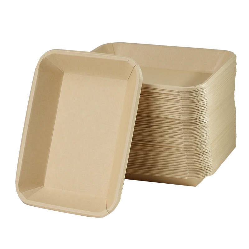 10/20pcs Disposable Party Plates Disposable Bowls Wood Grain Paper Cake Dish Disposable Tableware Baby Shower Tableware Supplies
