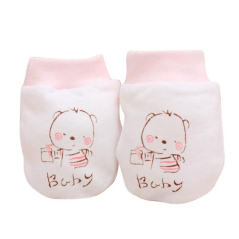 Schattige winterhandschoenen warme baby kinderen stretch mesh effen kinder jongens meisjes handschoenen vinger warme handschoenen  p5: Roze