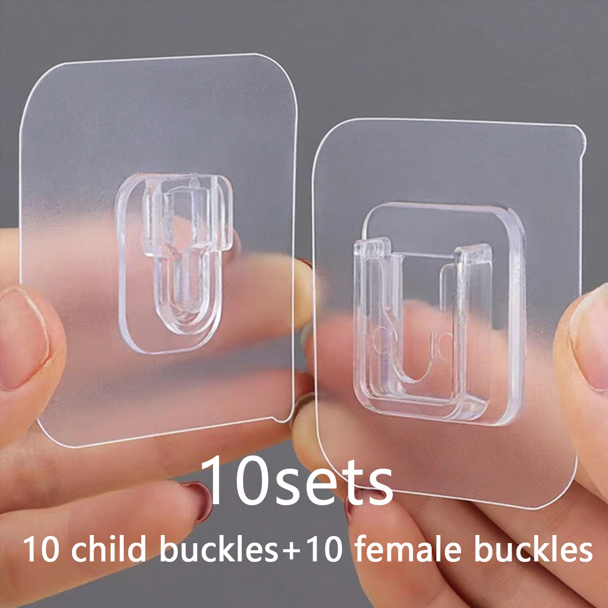 10/20sets multifunctional universal hooks, snap fasteners, bathroom shelf auxiliary adhesive hooks, power strip router organizer