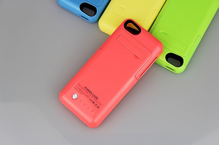 Voor iphone 5 5 s 2200 mAh Oplaadbare Externe Batterij Opladen Case batterij Voor Apple Iphone 5/Iphone 5 S: Roze