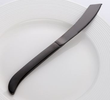 304 Stainless Steel Rainbow Color Steak Knife Western Style Dinner Knives Tableware Set Sharp Cutlery Dinnerware Accessories: 2pcs Color7