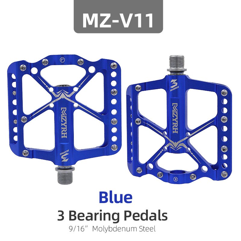 Bicycle Pedals 3 Bearings MTB Anti-slip Ultralight Aluminum Mountain Road Bike Platform Pedals Cycling Accessories: Orange