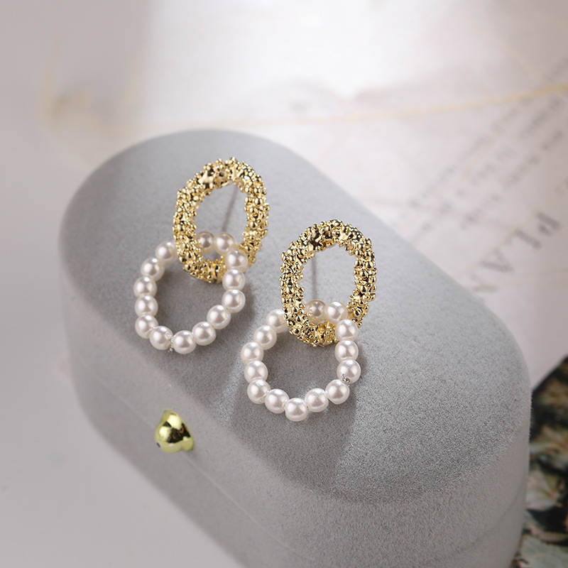 Boucle d'oreille coréenne avec pendentif en Imitation de perles pour femmes, tendance, cœur rond, fleur, nœud papillon, goutte d'eau, accessoires de bijoux élégants: green