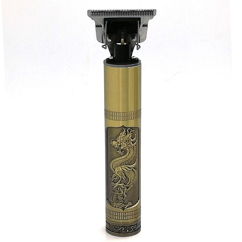 Kemei t-blade esqueleto dragão phoenix buda cabeça aparador de pêlos sem fio d8 t9 0mm escultura máquina de cortar cabelo acabamento